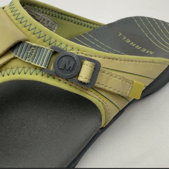 Merrell Women’s Pansy Citrus Thong Flip Flop Walking Sandals Green Gray US 7 - Picture 4 of 14